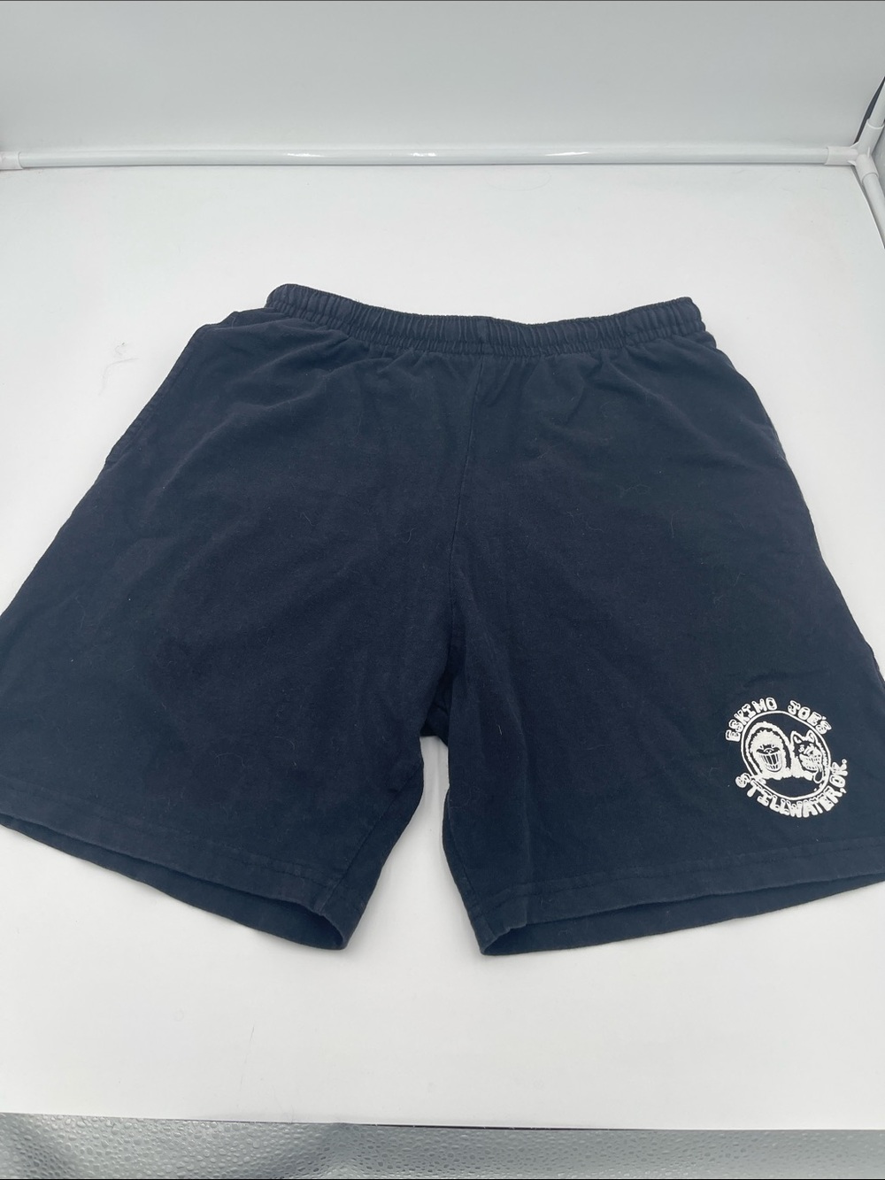 Fruit of the Loom Eskimo Joe’s Black Athletic Shorts with White Logo